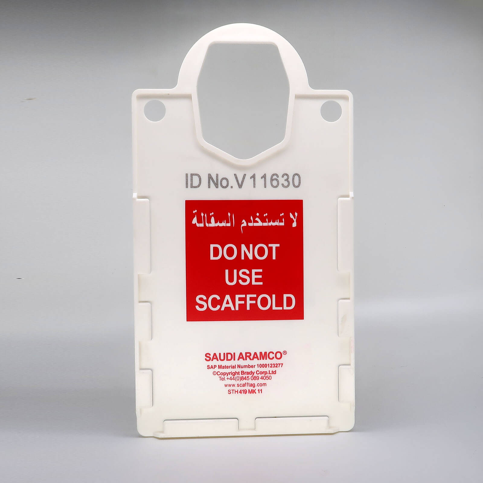 ABS Plastic Safety Scaffolding Tags for Saudi Aramco Construction Site
